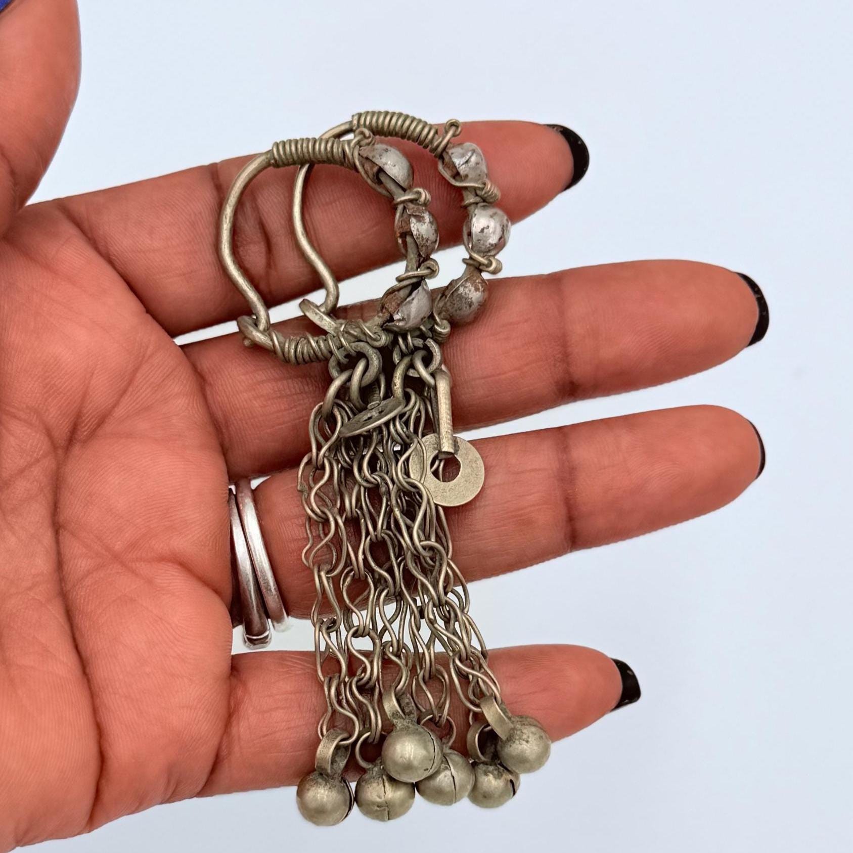 Vintage Hoops - Handmade Hoops - Kuchi Hoops - Afghan Kuchi Hoops - Tribal Jewelry - Hipster Earring