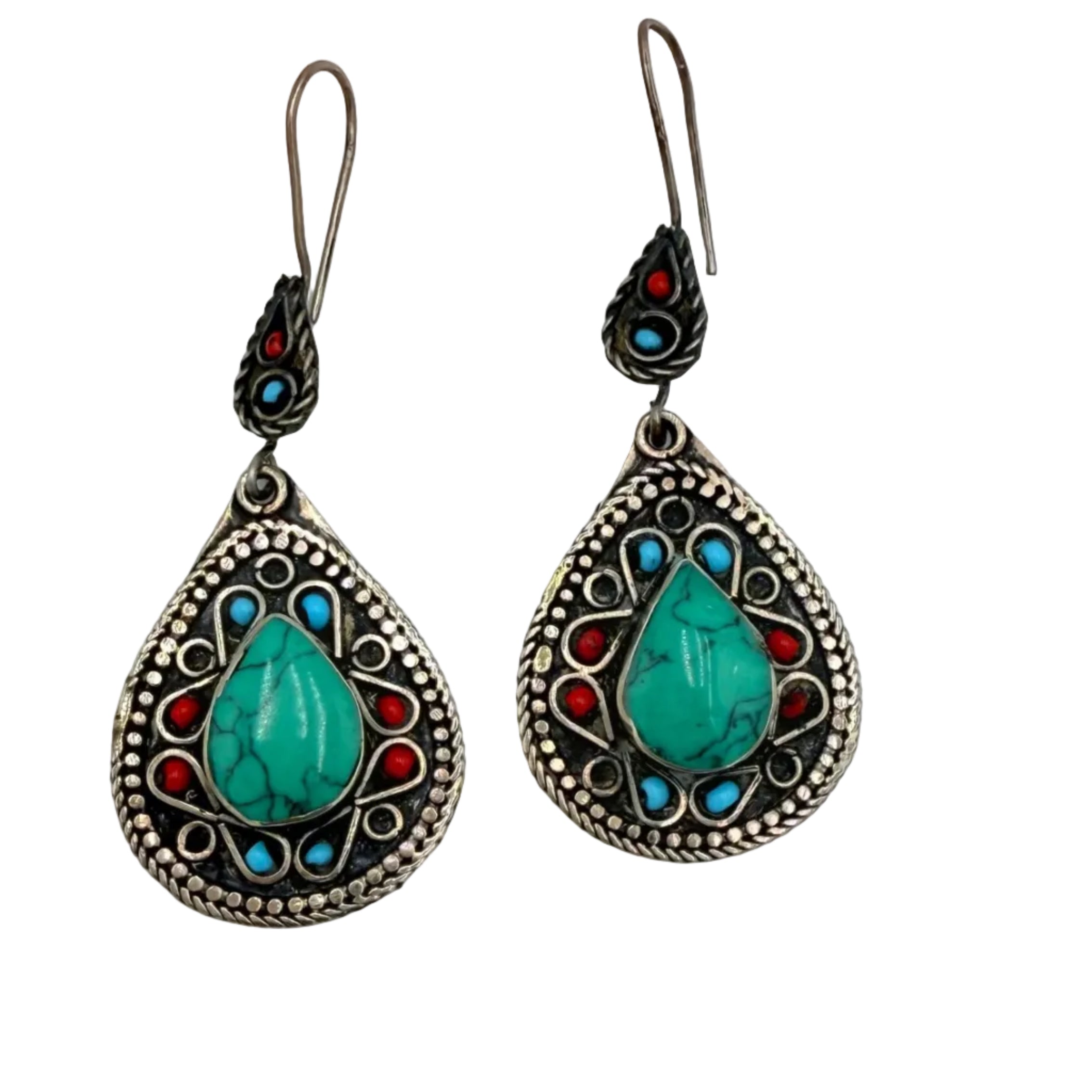 Handmade Afghan Teardrop Earrings