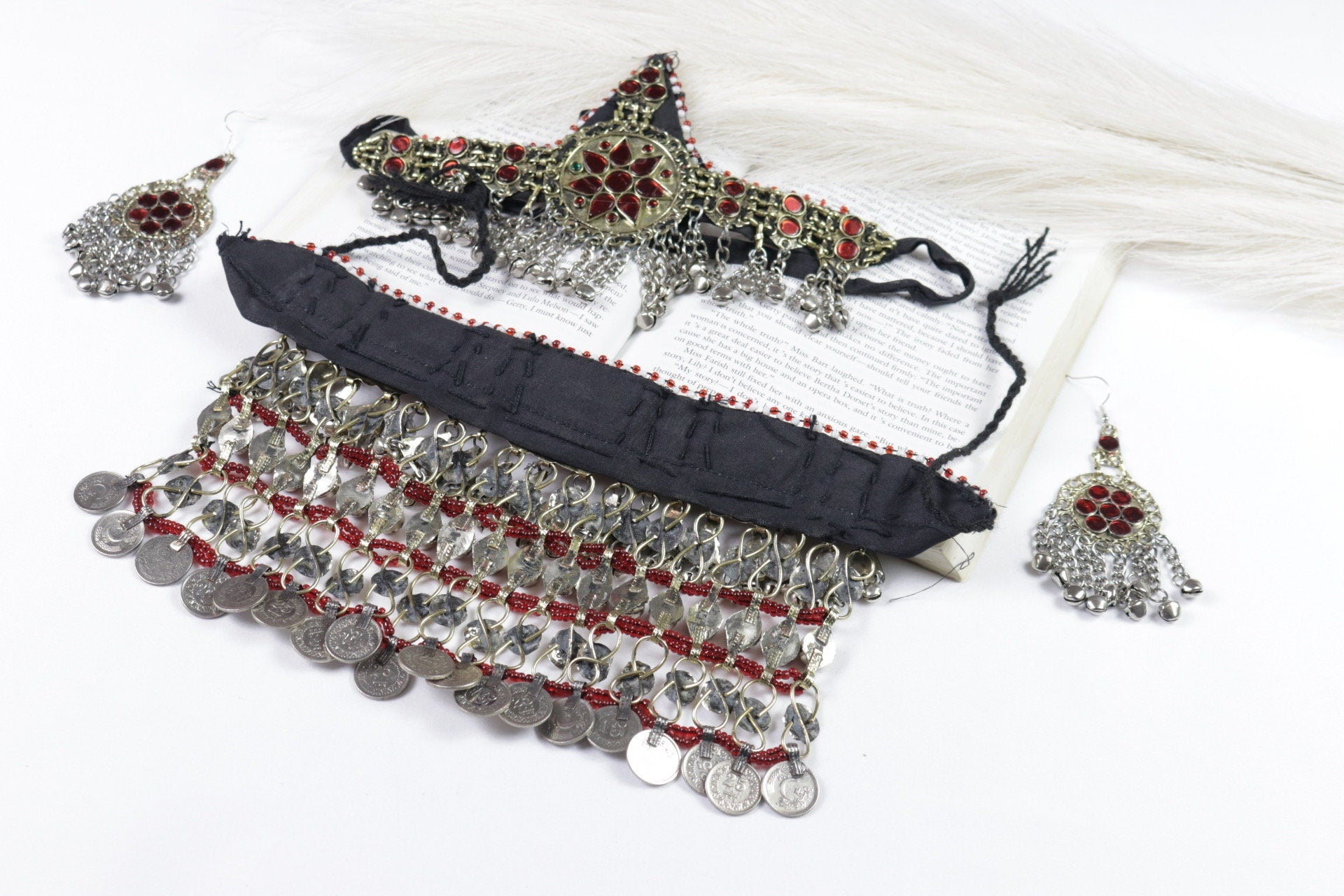 Afghan Jewelry - Jewelry set of 3