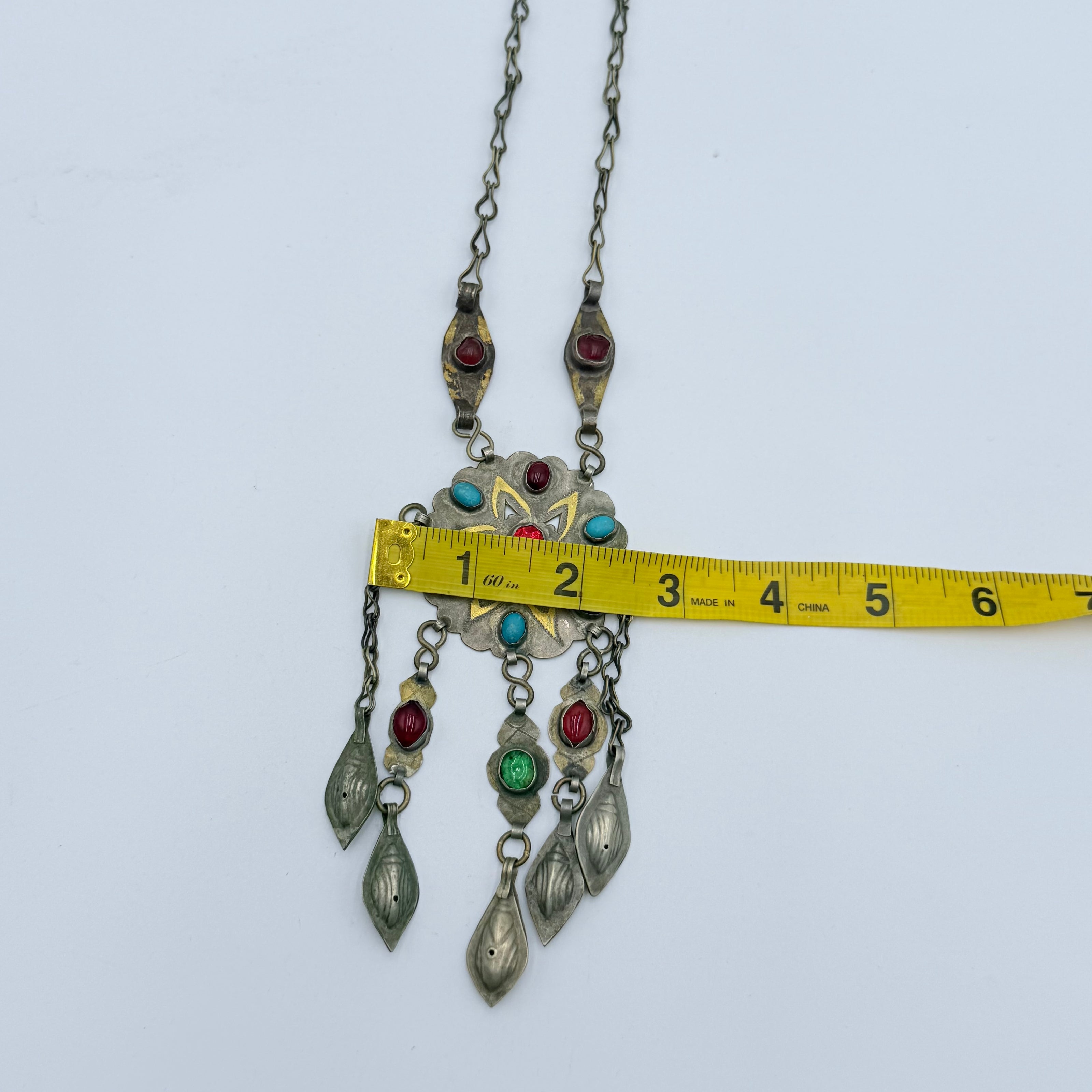 Vintage Afghani Handmade Pendant  Necklace