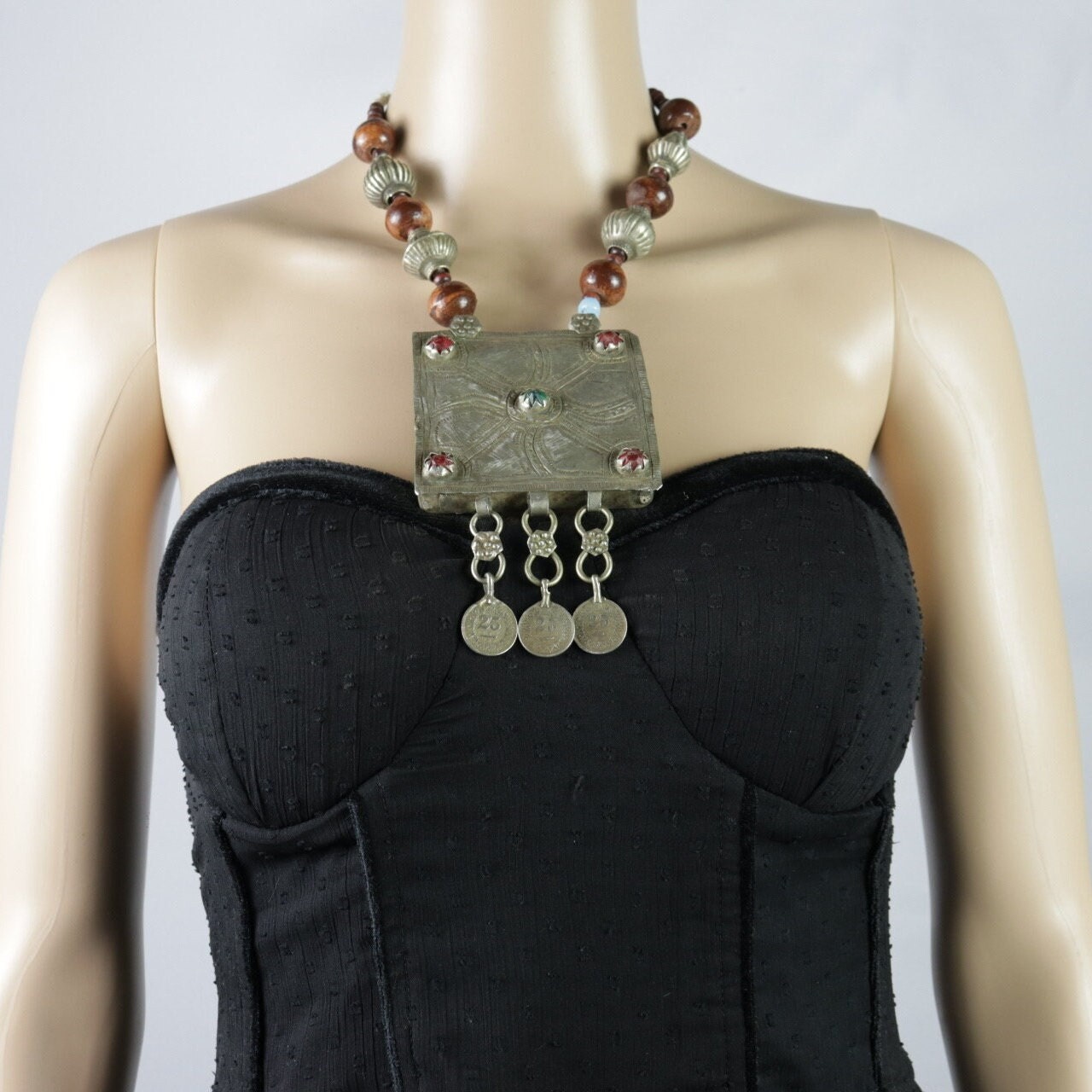 Vintage Afghan Bohemian Statement Necklace