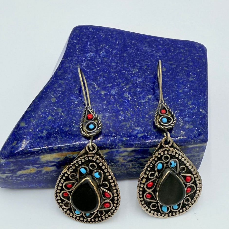 Handmade Afghan Teardrop Earrings