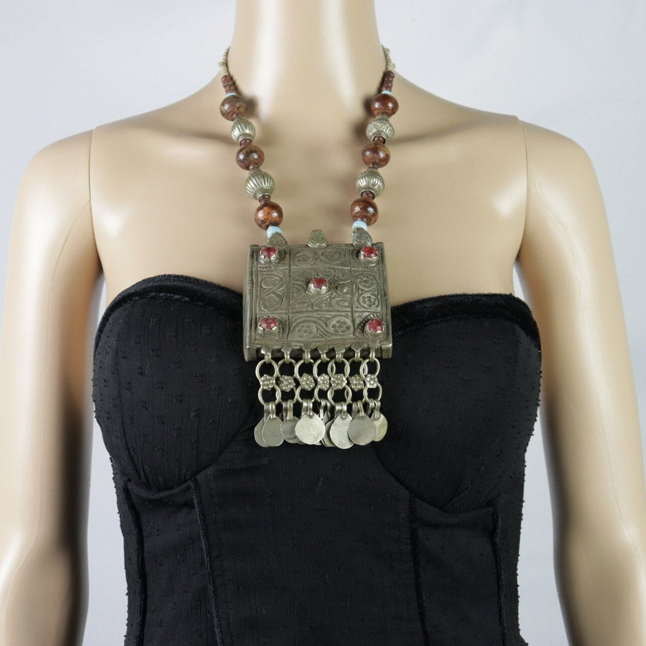 Vintage Style Afghan Statement Necklace