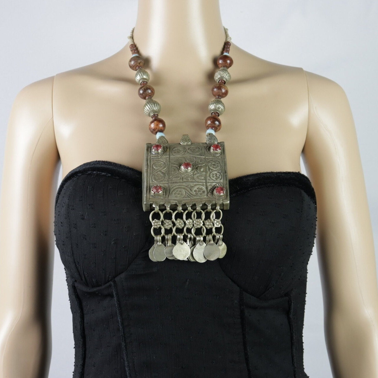 Vintage Style Afghan Statement Necklace