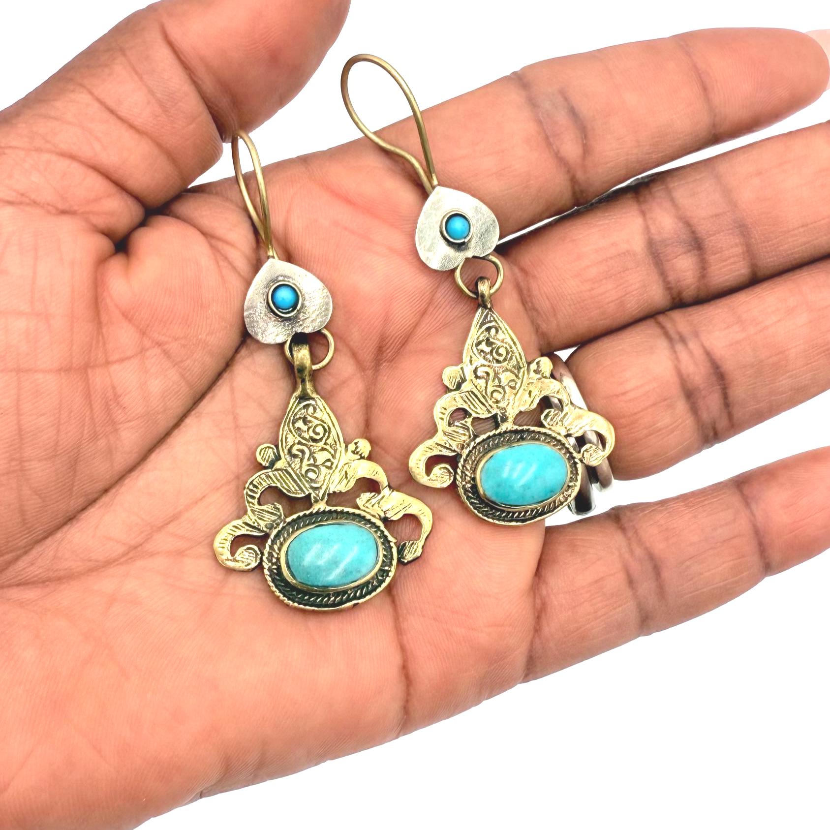 Vintage Afghan Handcrafted Earrings