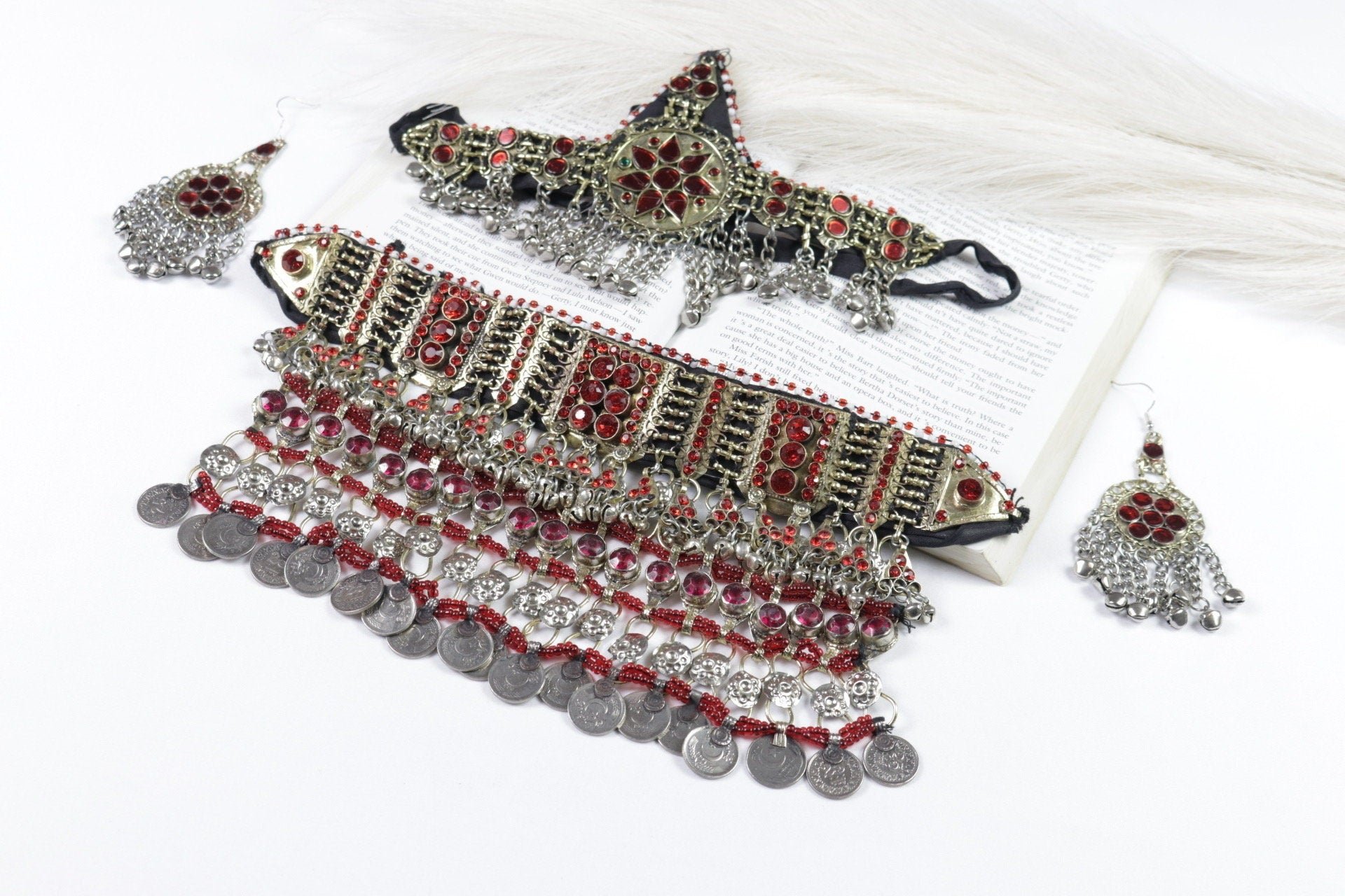 Afghan Jewelry - Jewelry set of 3