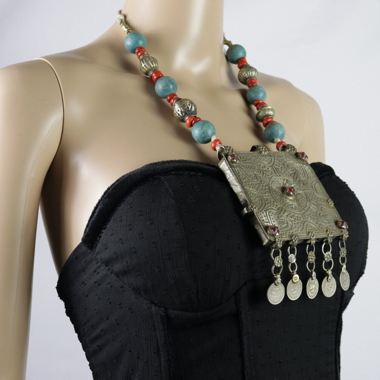 Vintage Afghan Statement Necklace