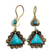 Vintage Afghan Triangle Earrings
