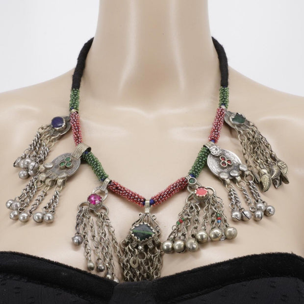 Afghan Statement Beaded Necklace