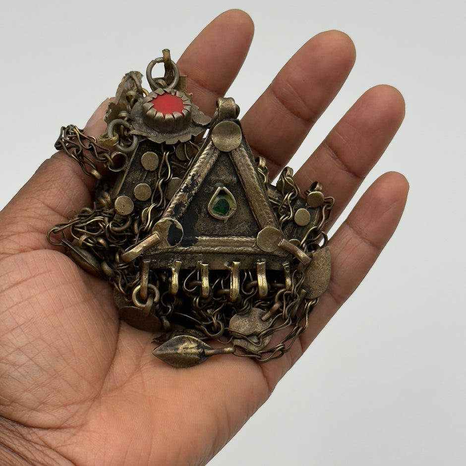 Vintage Afghani Handmade Pendant  Necklace
