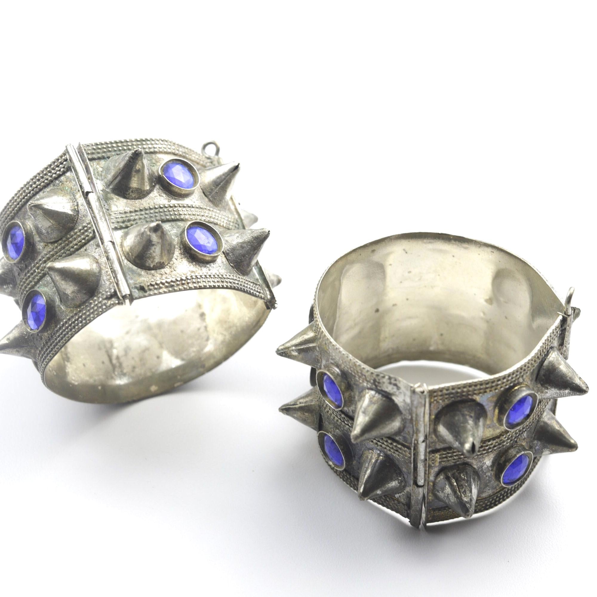 Vintage Afghan Tribal Spiked Cuff Bracelets