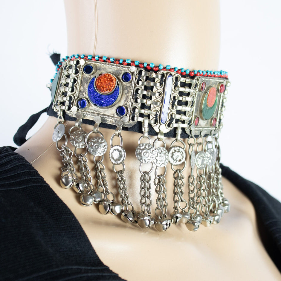 Vintage Style Afghan Choker Necklace