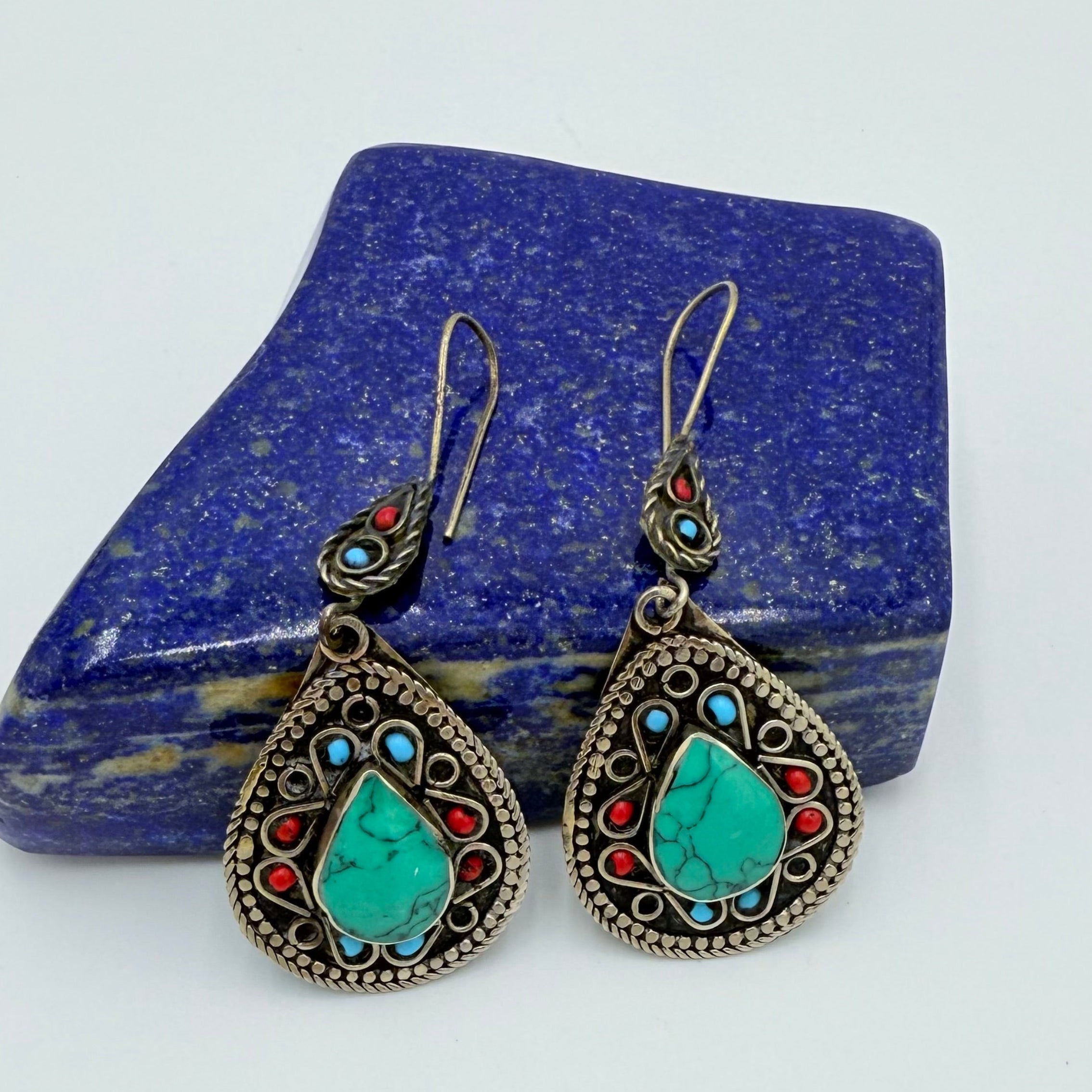 Handmade Afghan Teardrop Earrings