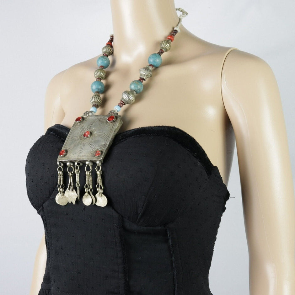 Vintage Afghan Statement Necklace