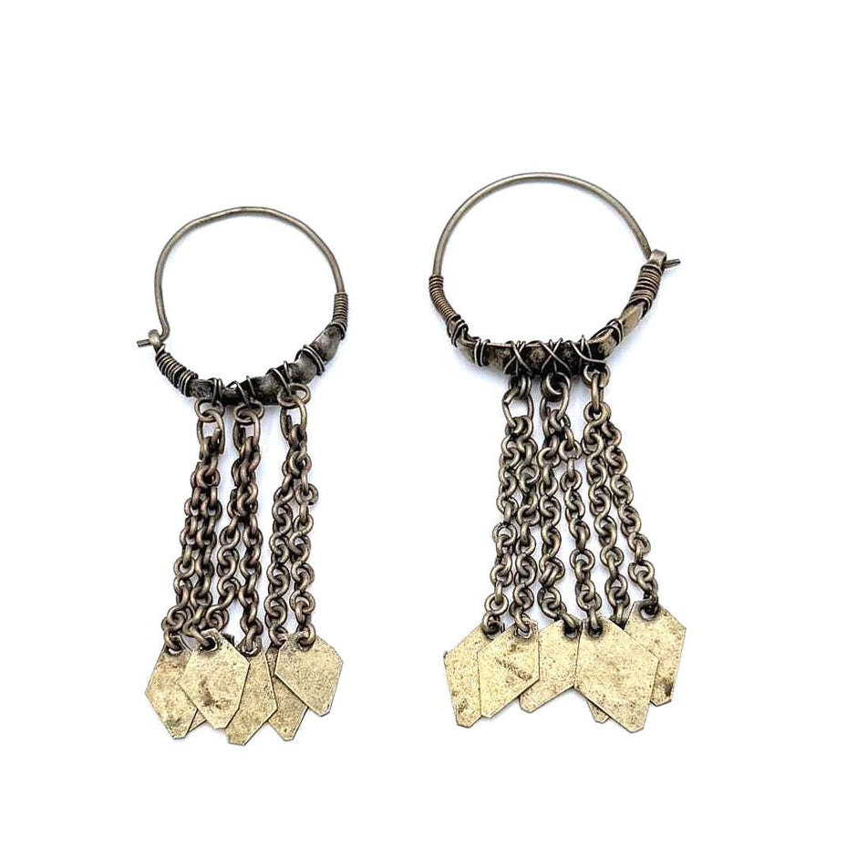 Afghan Vintage Hoops Earrings
