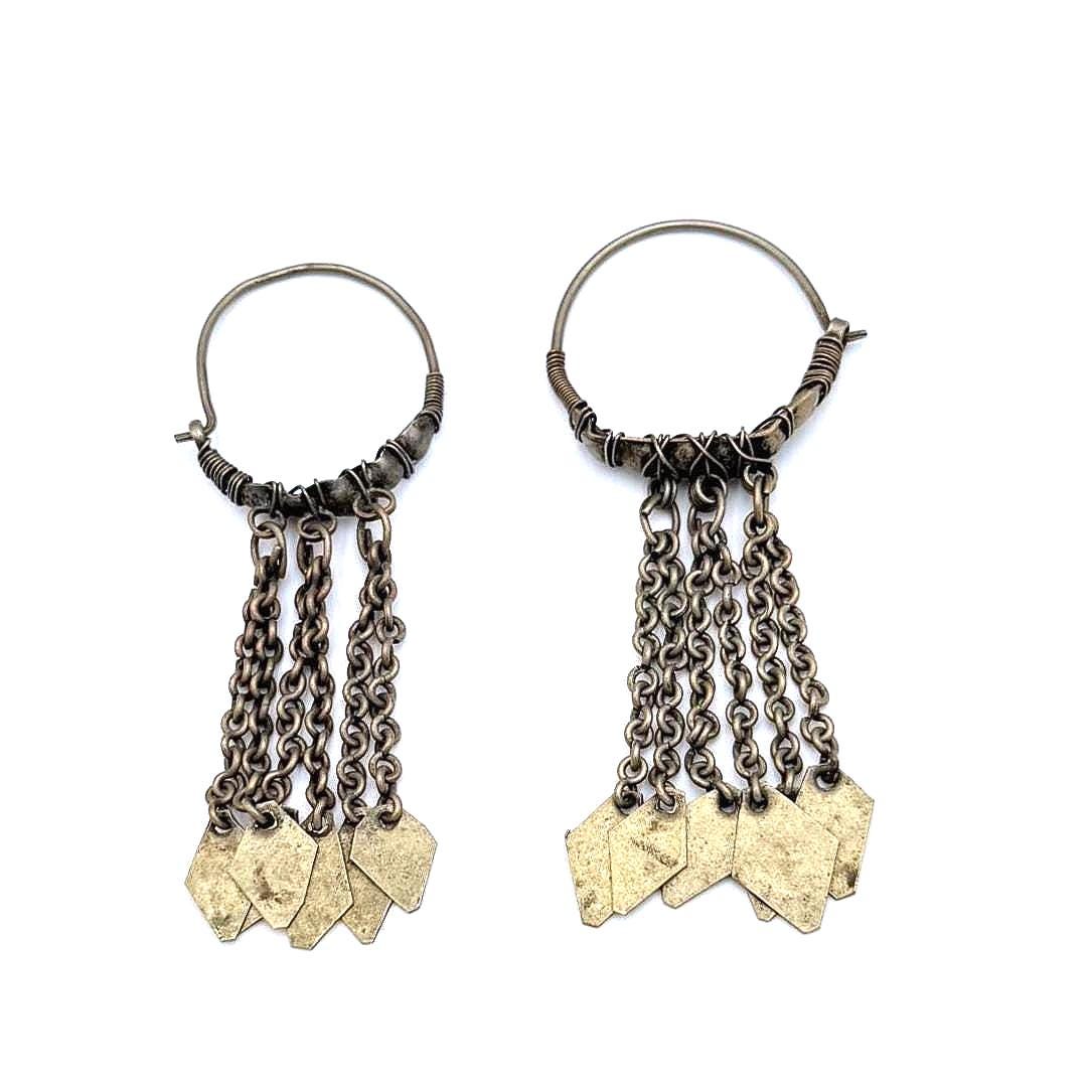 Afghan Vintage Hoops Earrings