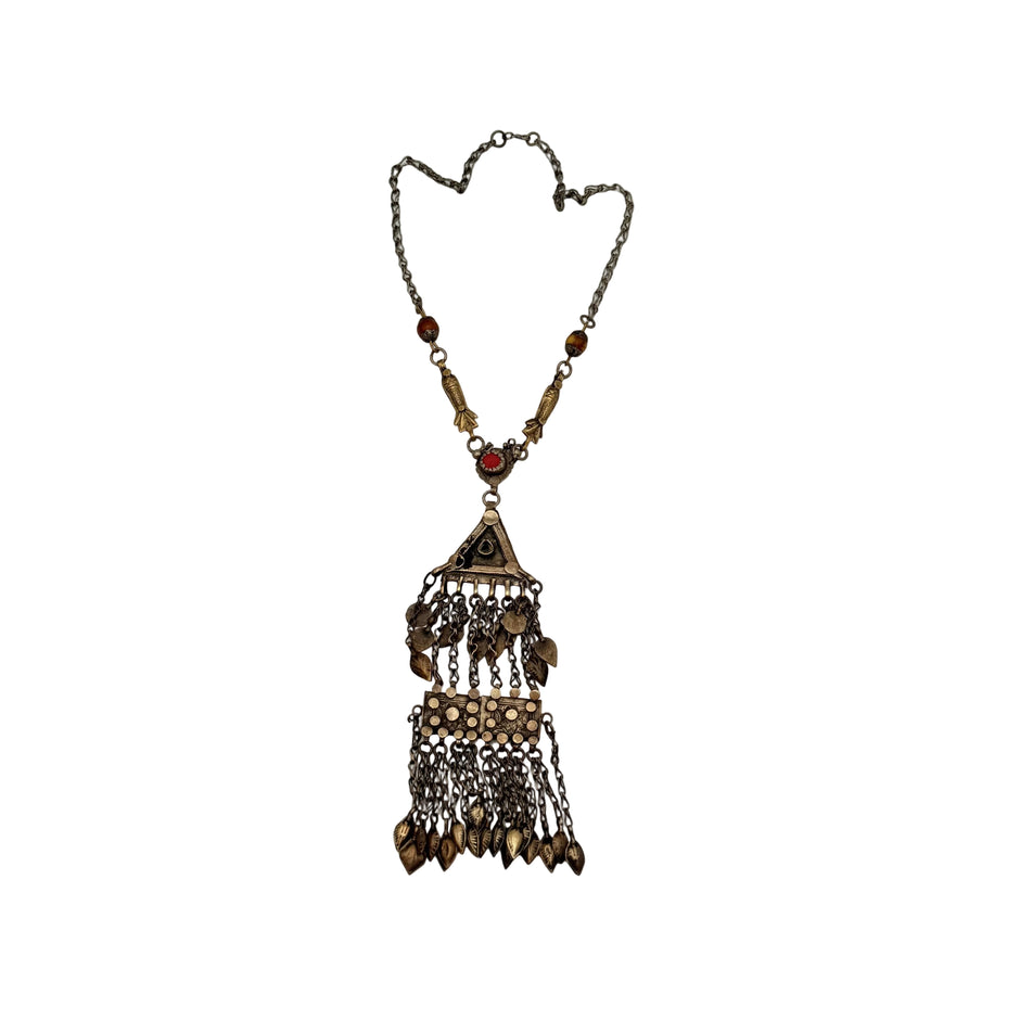 Vintage Afghani Handmade Pendant  Necklace