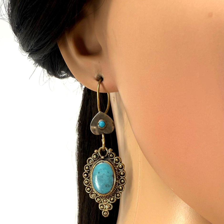 Vintage Afghan Teardrop Earrings