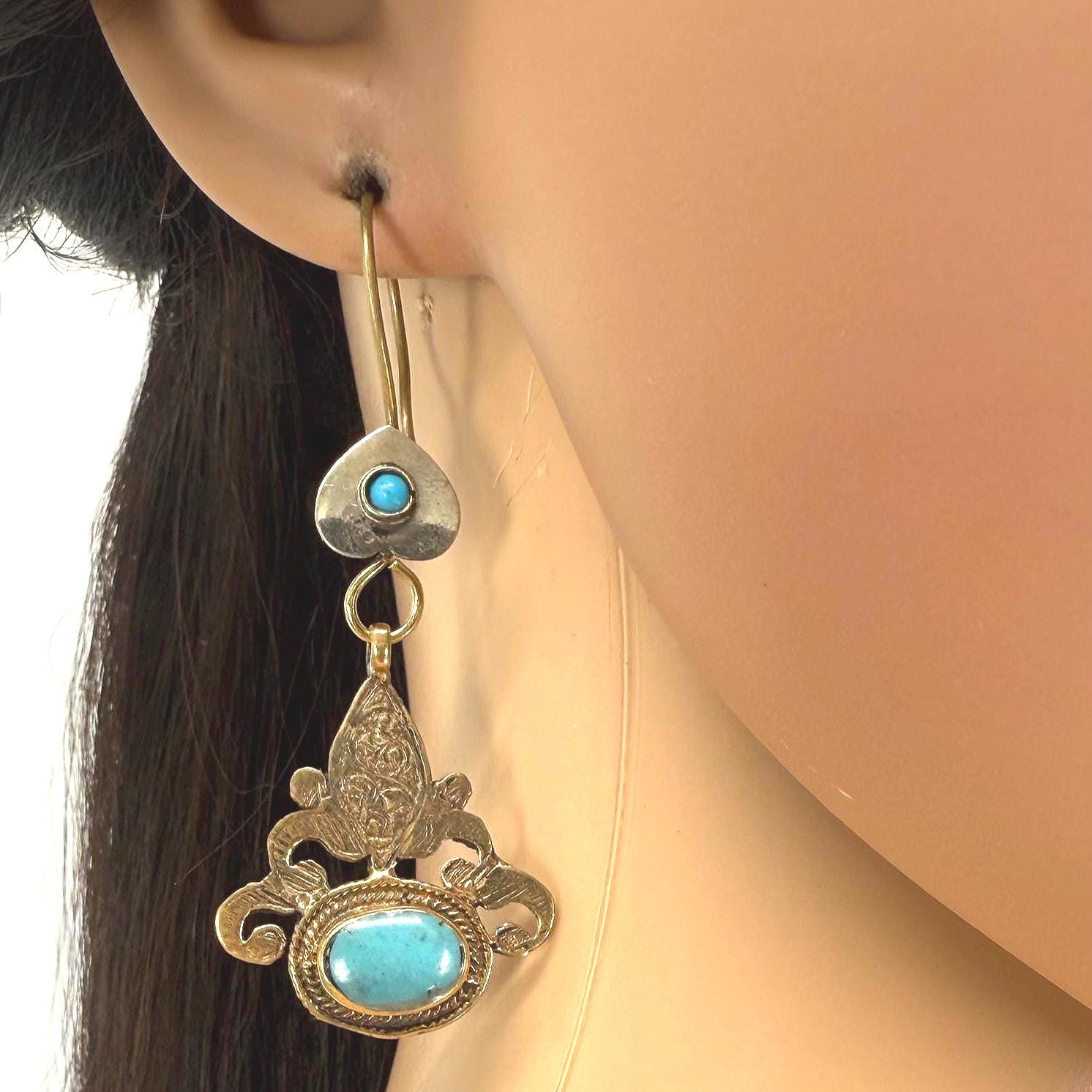 Vintage Afghan Handcrafted Earrings