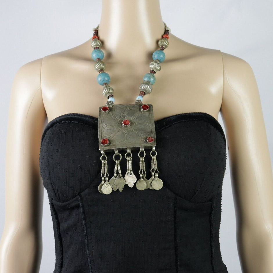 Vintage Afghan Statement Necklace