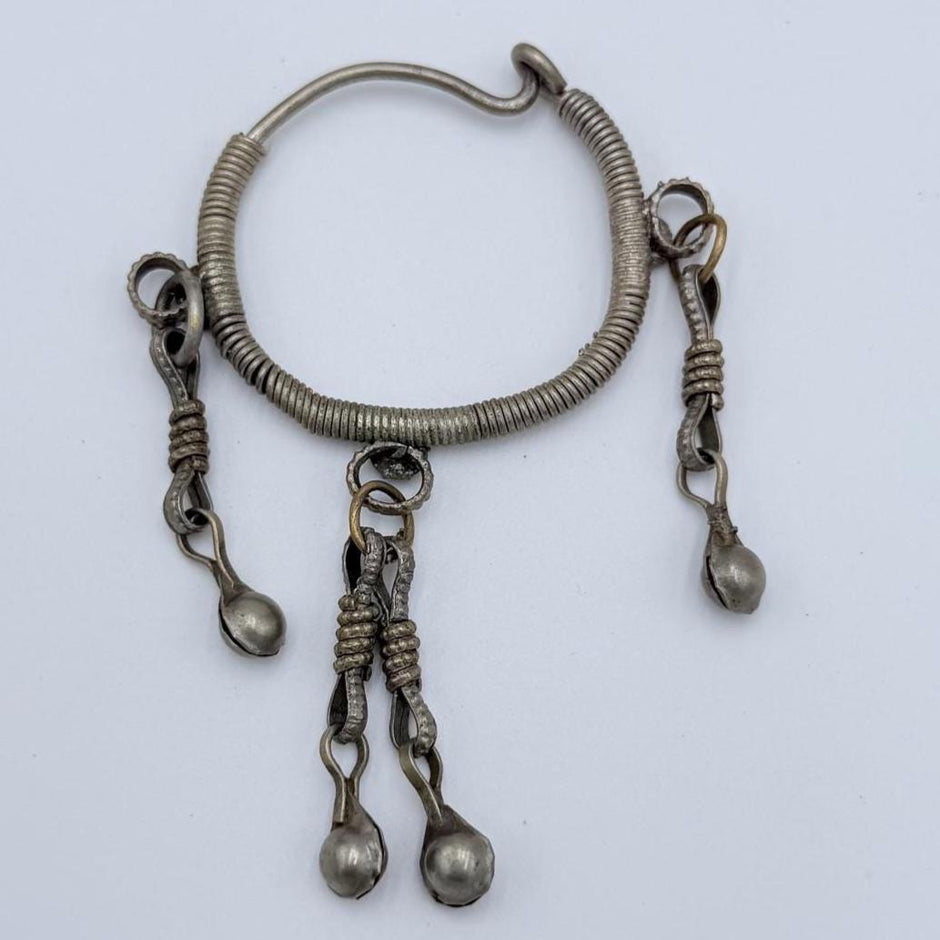 Vintage Afghan Tribal Hoop Earrings
