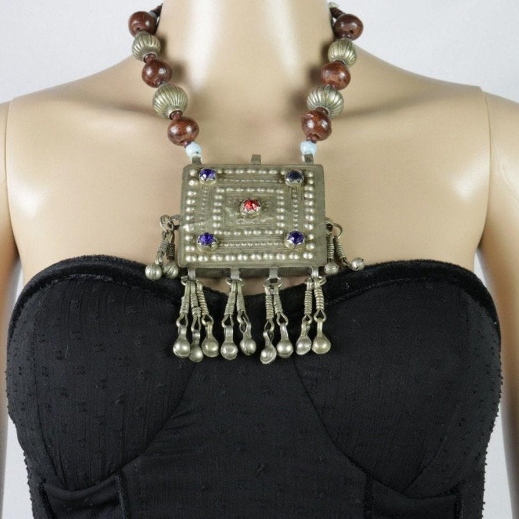 Vintage Afghan  Bohemian Statement Necklace