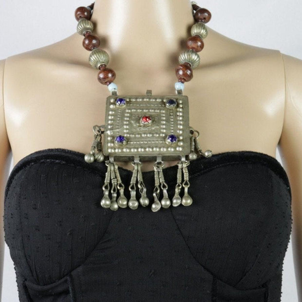 Vintage Afghan  Bohemian Statement Necklace