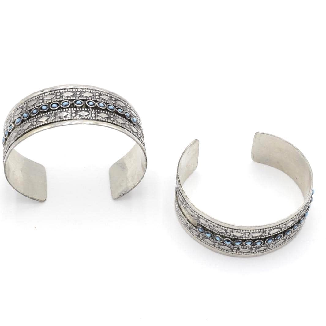 Bohemian Afghani Kuchi Adjustable Cuff Bracelet Set