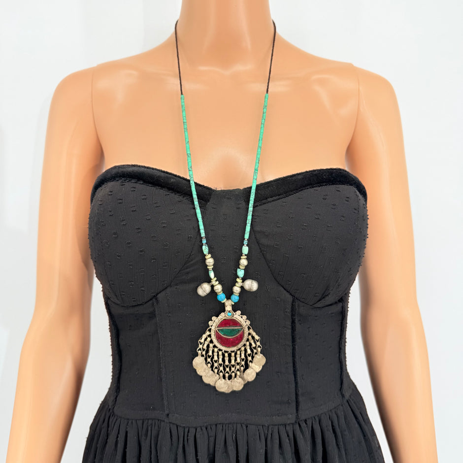 Vintage Afghani Kuchi Pendant Necklace