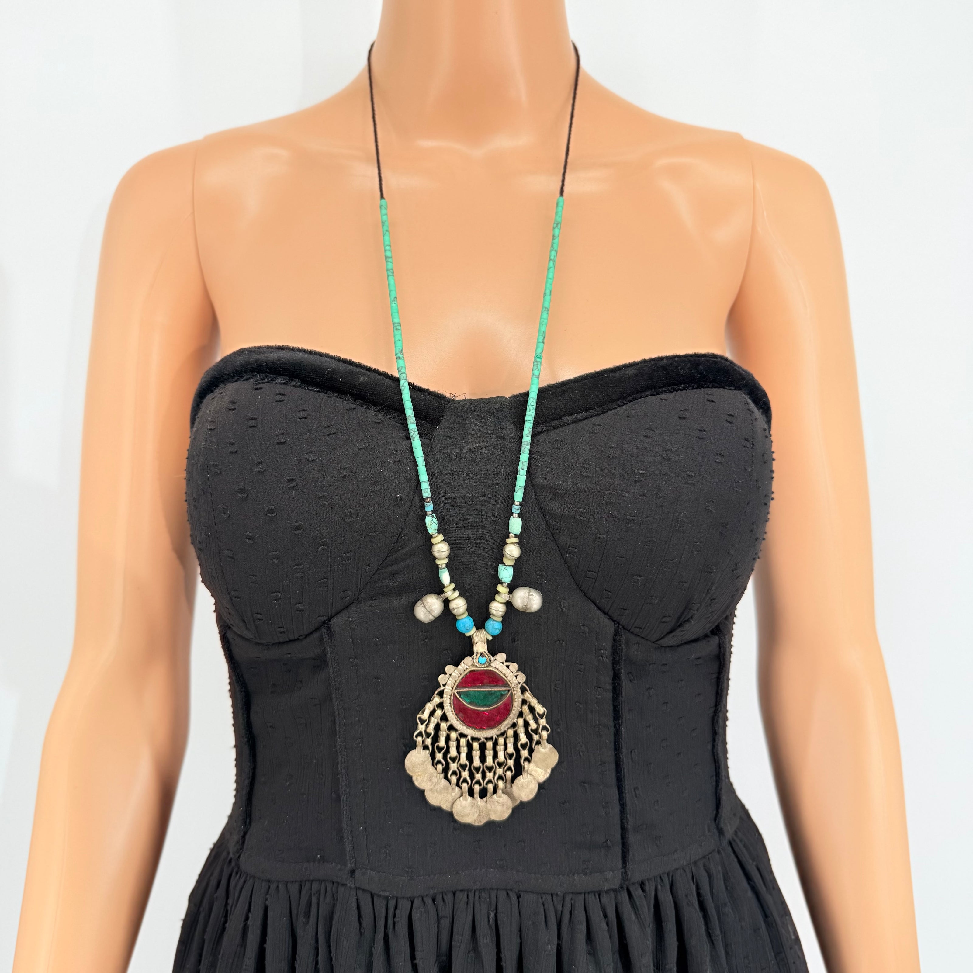 Vintage Afghani Kuchi Pendant Necklace