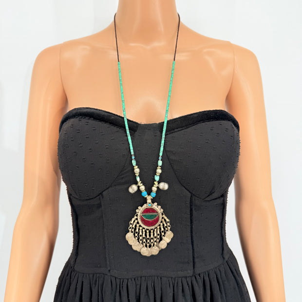 Vintage Afghani Kuchi Pendant Necklace