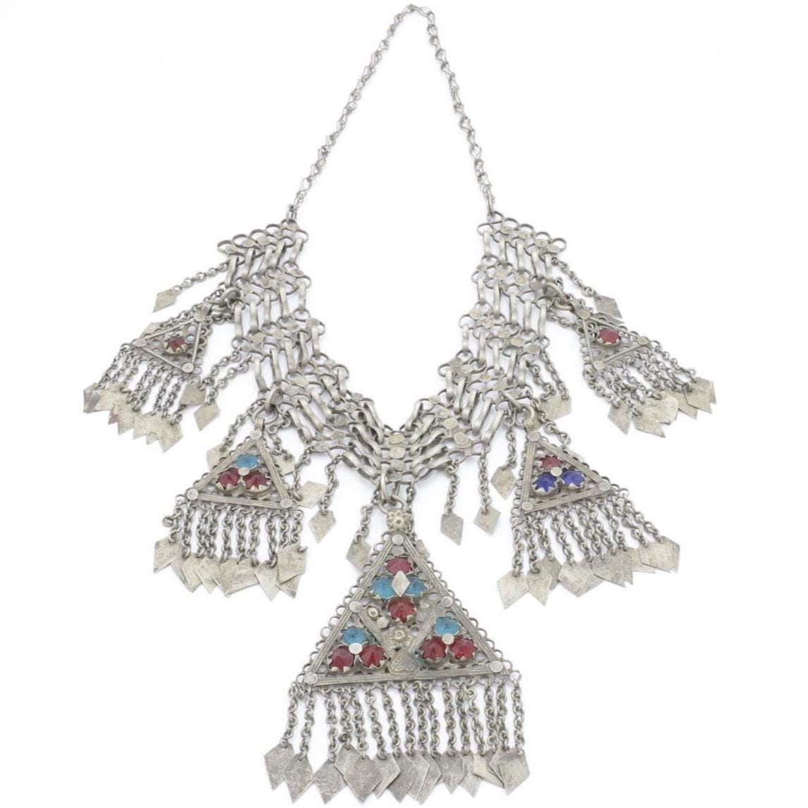 Vintage Afghan Statement Necklace