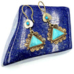 Vintage Afghan Triangle Earrings