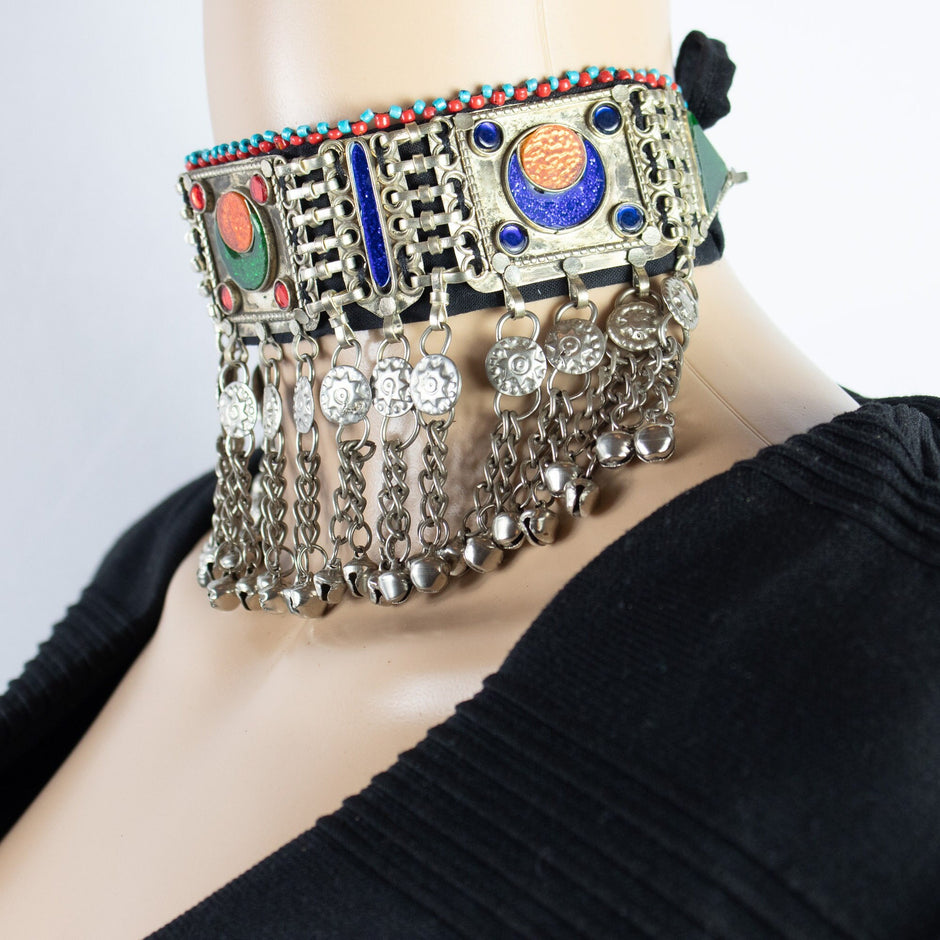 Vintage Style Afghan Choker Necklace