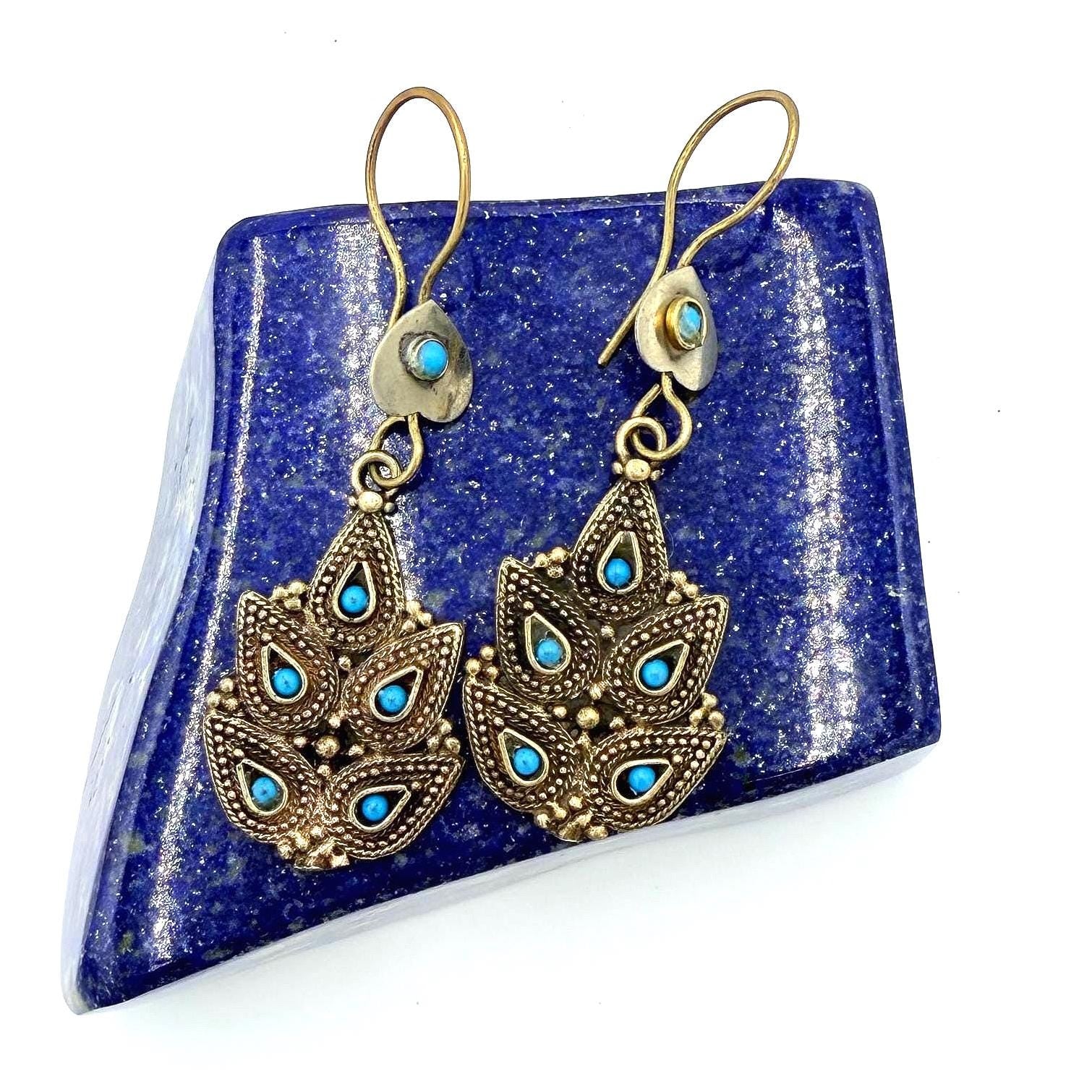 Vintage Afghani Tribal Statement Earrings