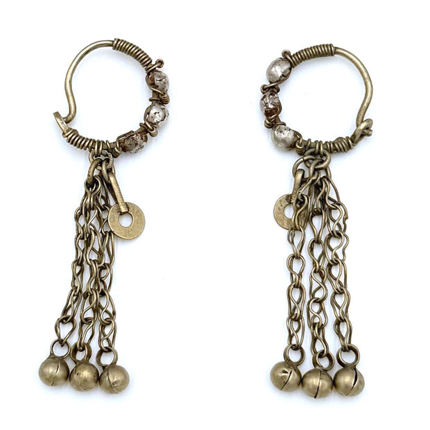 Vintage Hoops - Handmade Hoops - Kuchi Hoops - Afghan Kuchi Hoops - Tribal Jewelry - Hipster Earring