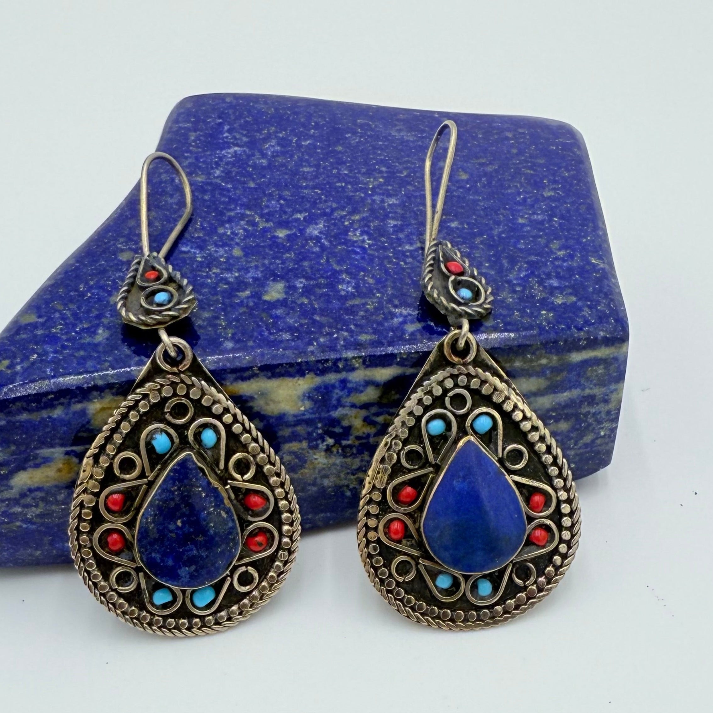 Handmade Afghan Teardrop Earrings