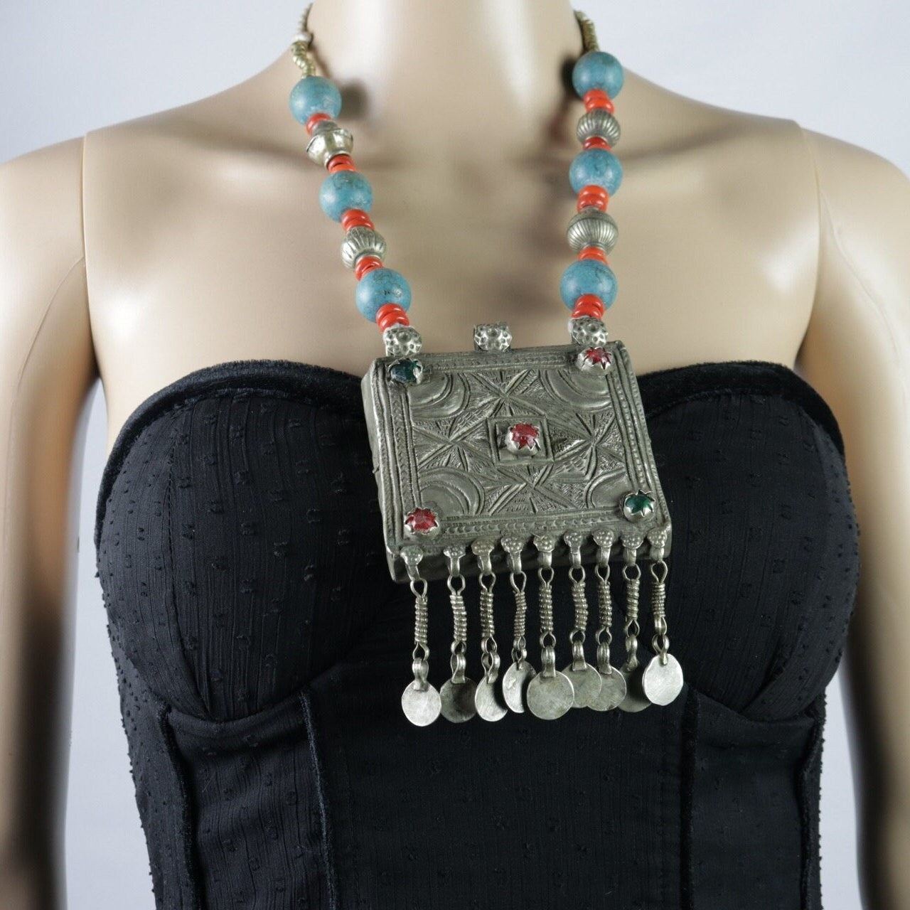 Vintage Afghan Ethnic Necklace Large