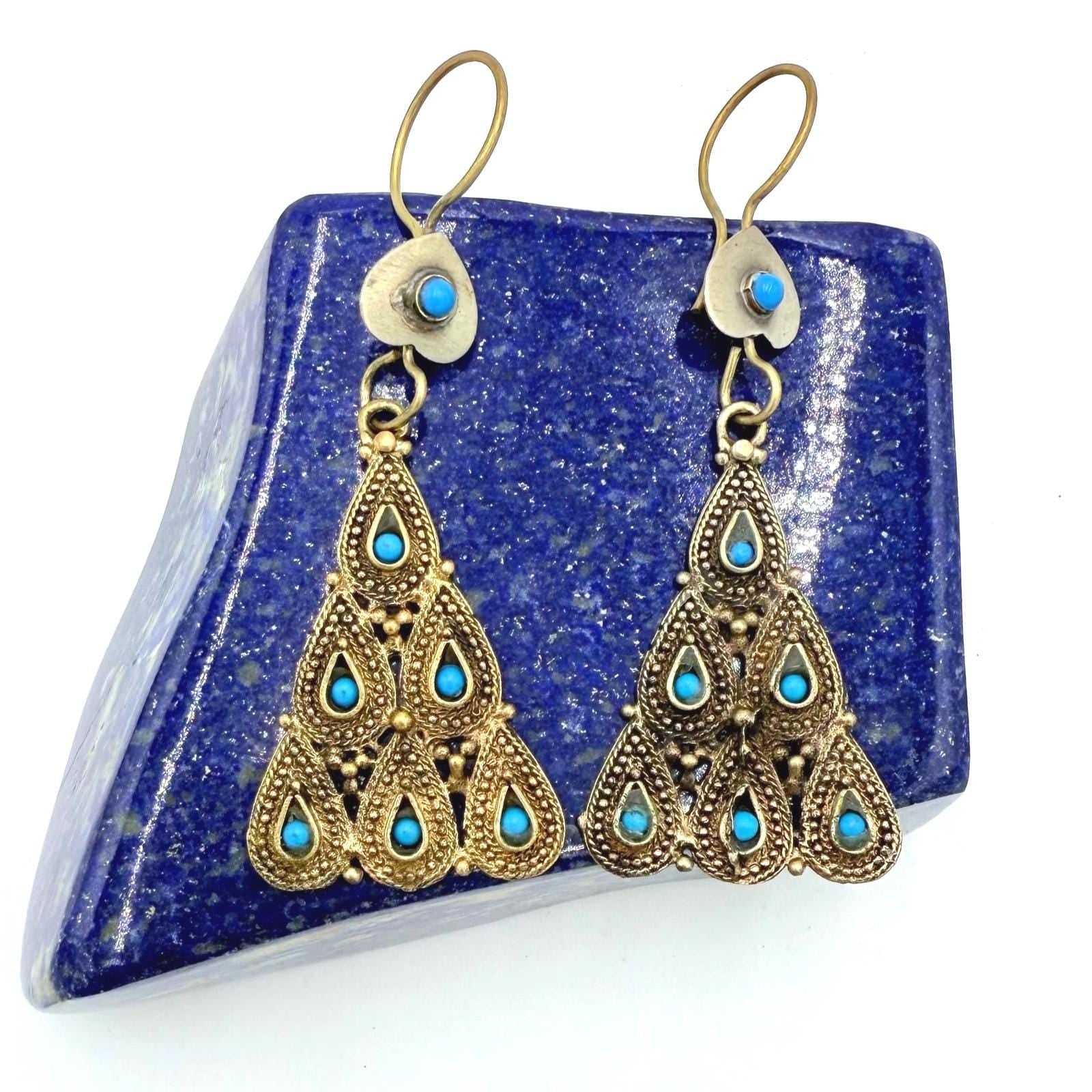 Vintage Afghani Tribal Statement Earrings