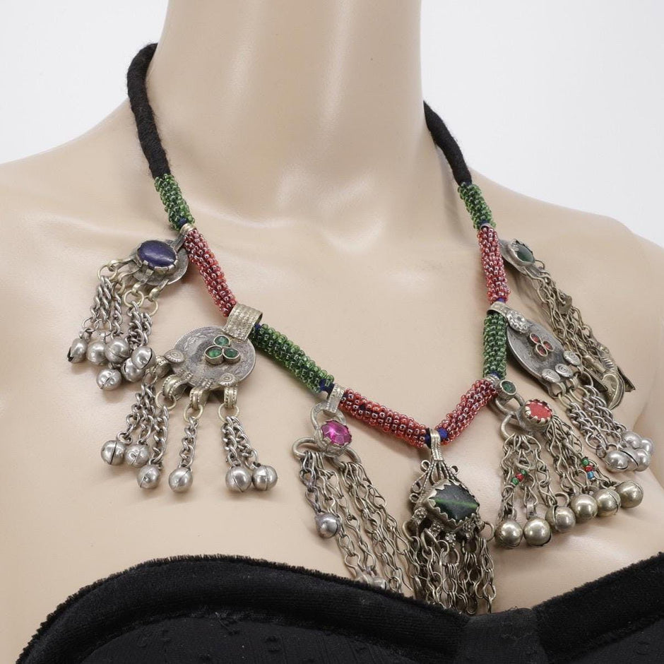 Afghan Statement Beaded Necklace