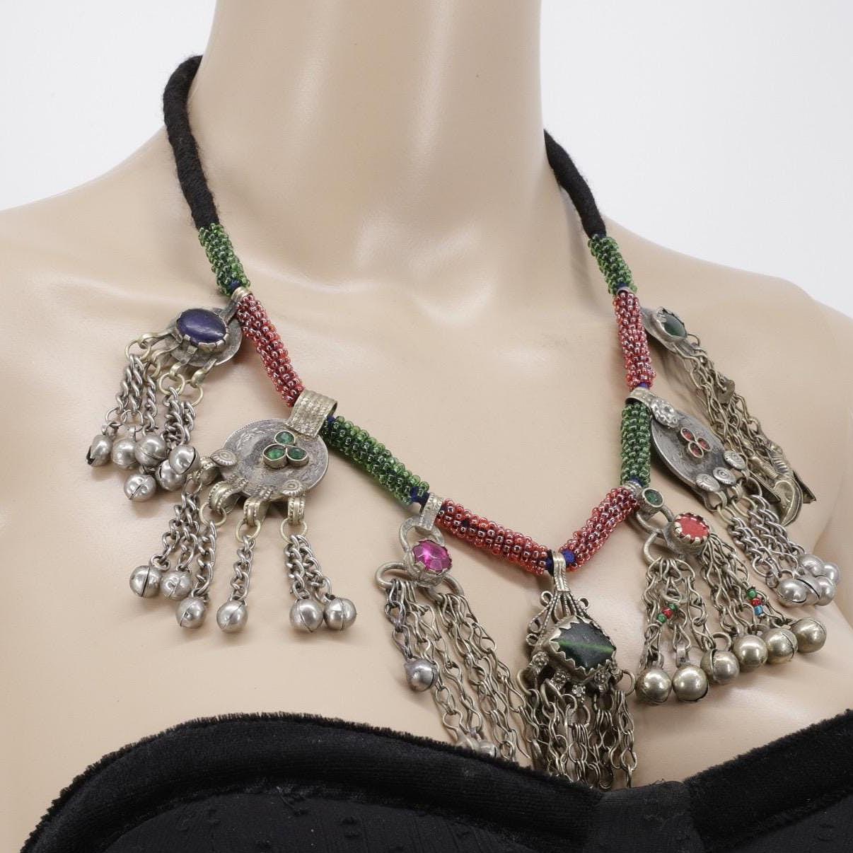 Afghan Statement Beaded Necklace