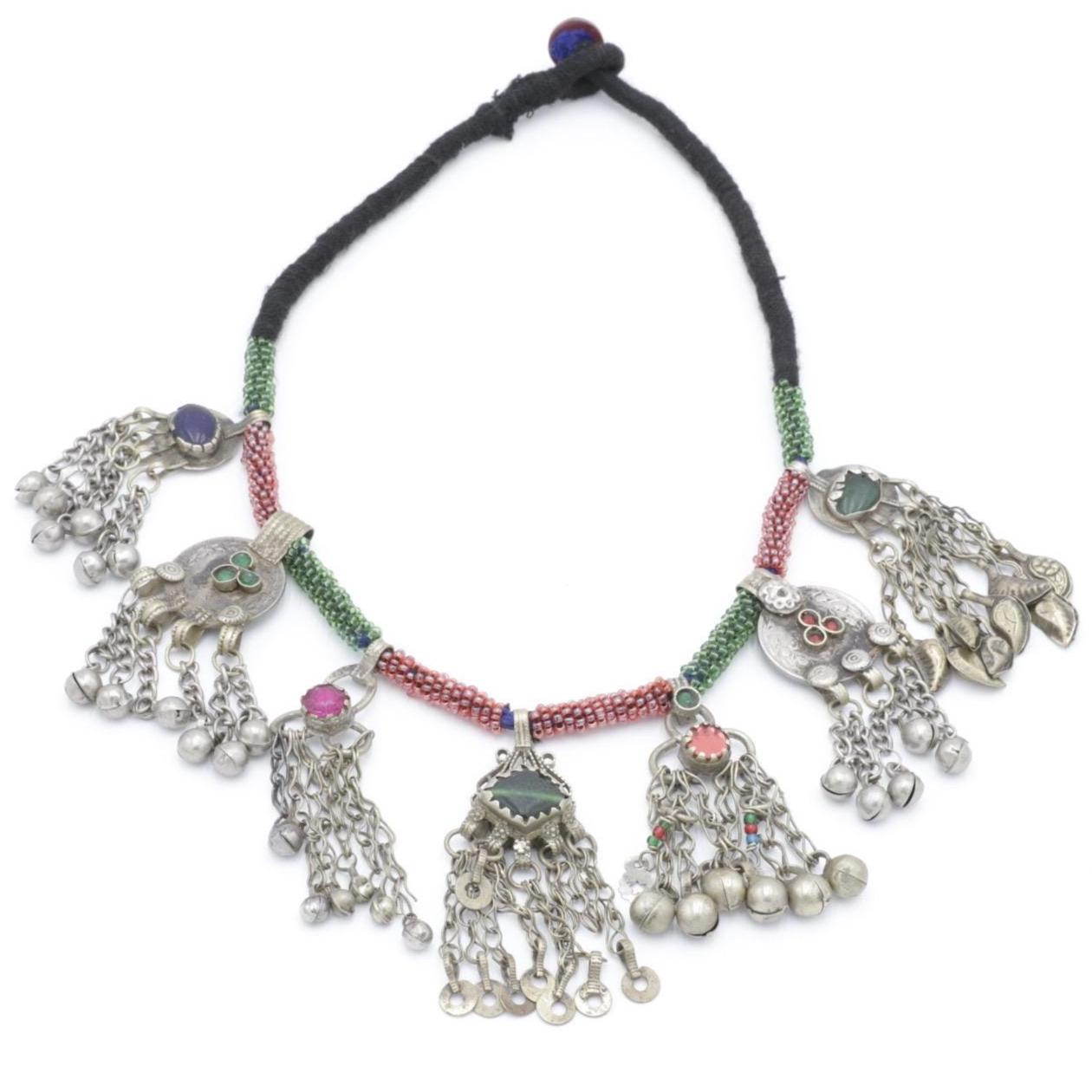 Afghan Statement Beaded Necklace