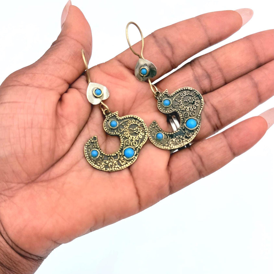 Afghan Vintage Handcrafted Bird Earrings Set