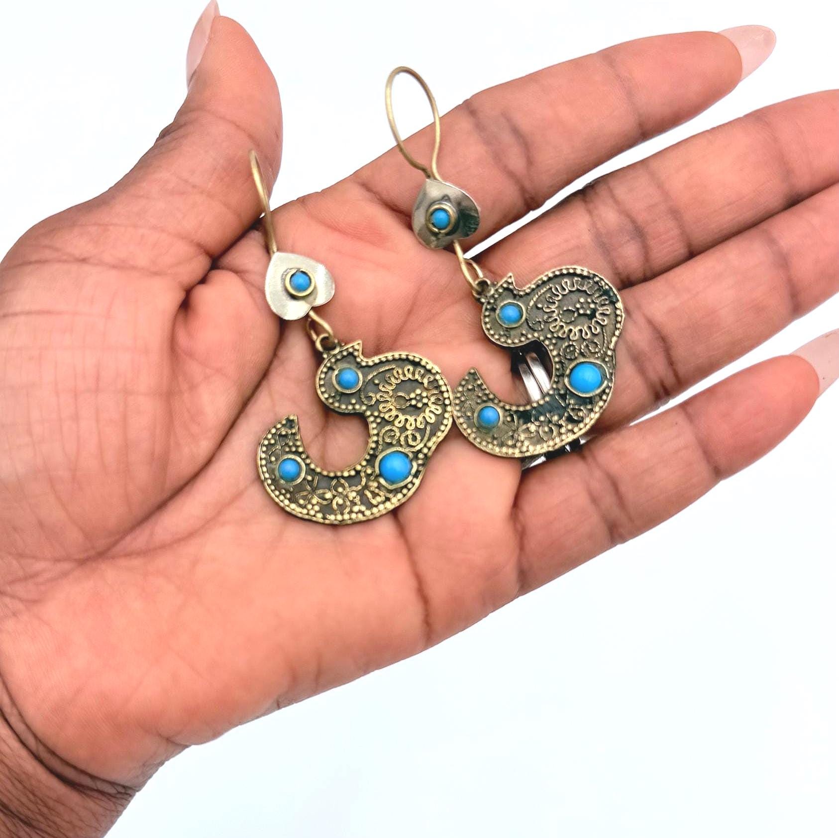 Afghan Vintage Handcrafted Bird Earrings Set