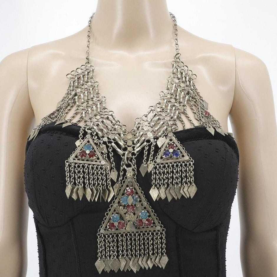 Vintage Afghan Statement Necklace