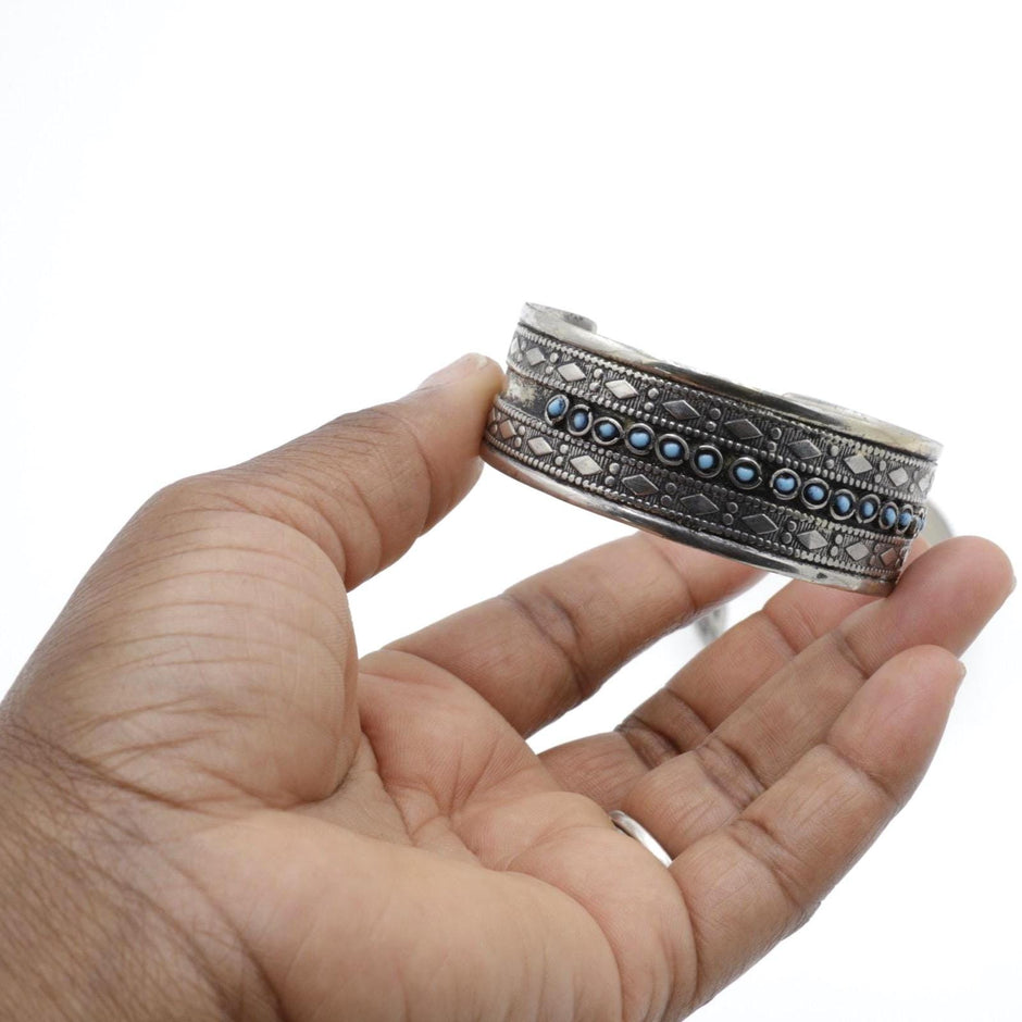 Bohemian Afghani Kuchi Adjustable Cuff Bracelet Set