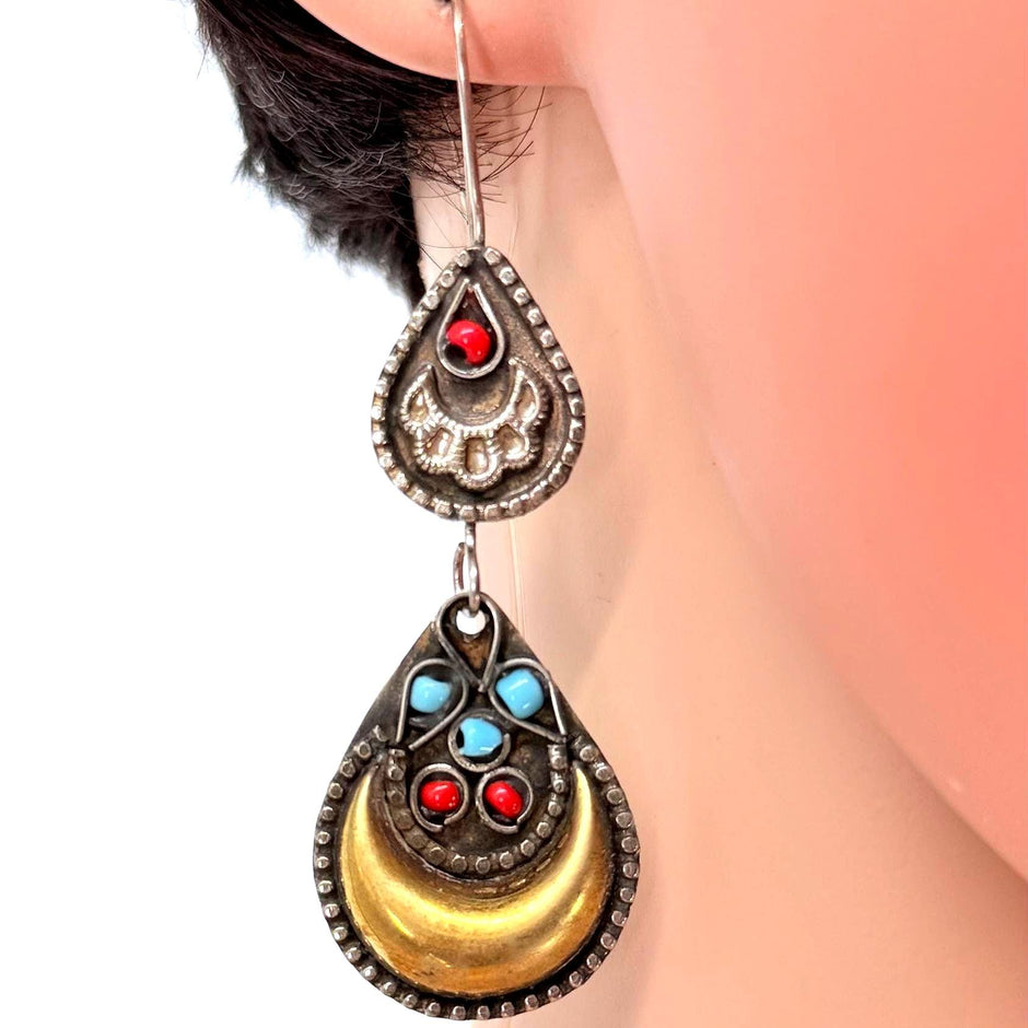Vintage Style Kuchi earrings Set