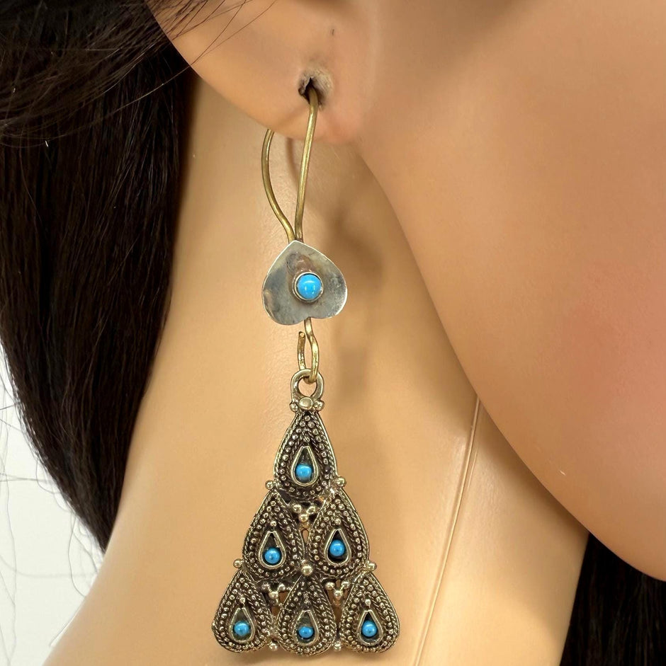 Vintage Afghani Tribal Statement Earrings