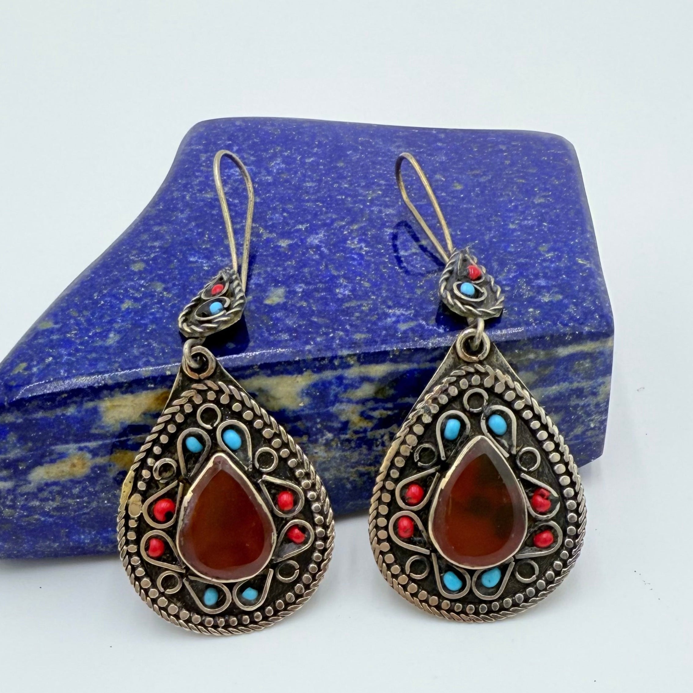 Handmade Afghan Teardrop Earrings