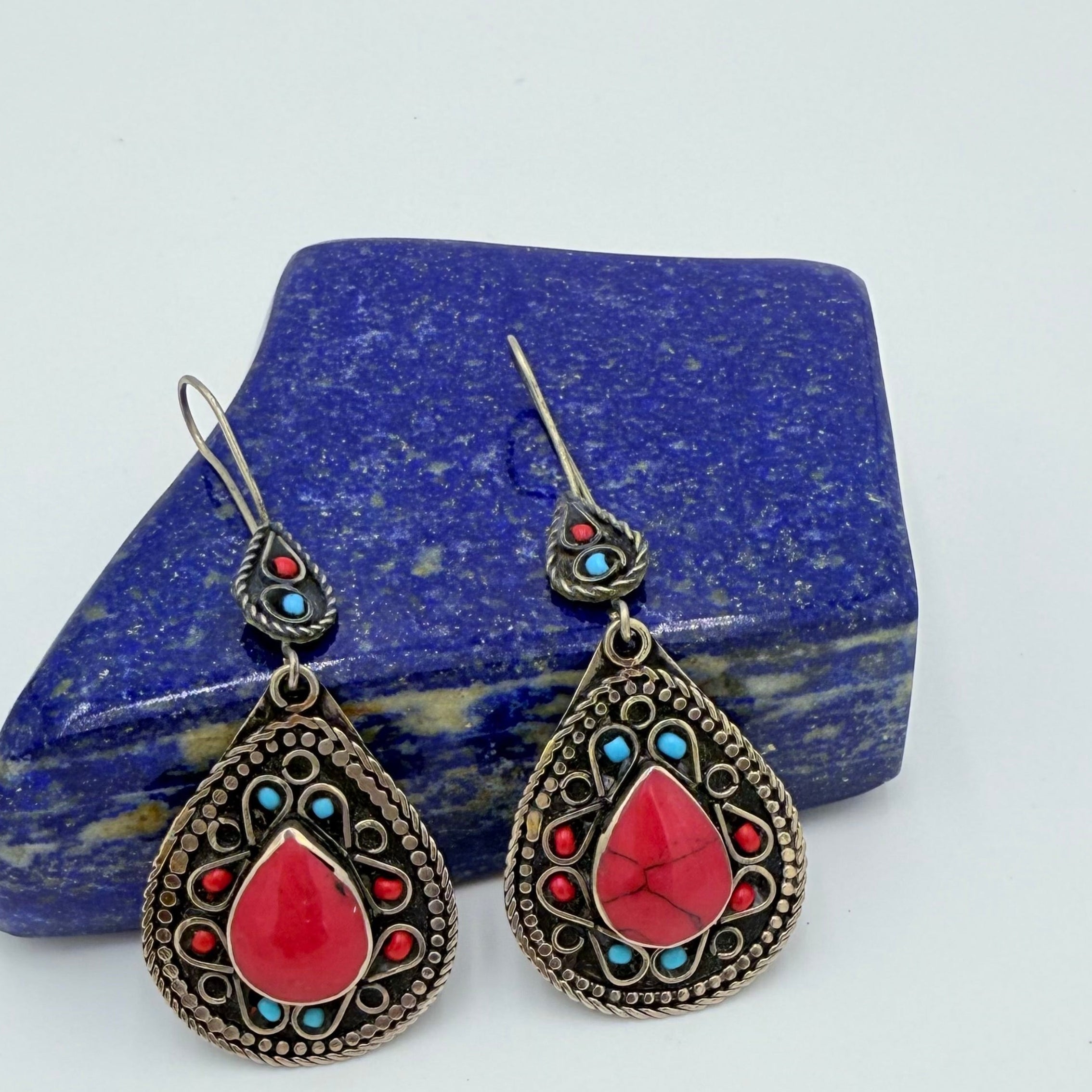 Handmade Afghan Teardrop Earrings